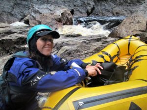 rigging a packraft with the Franklin River