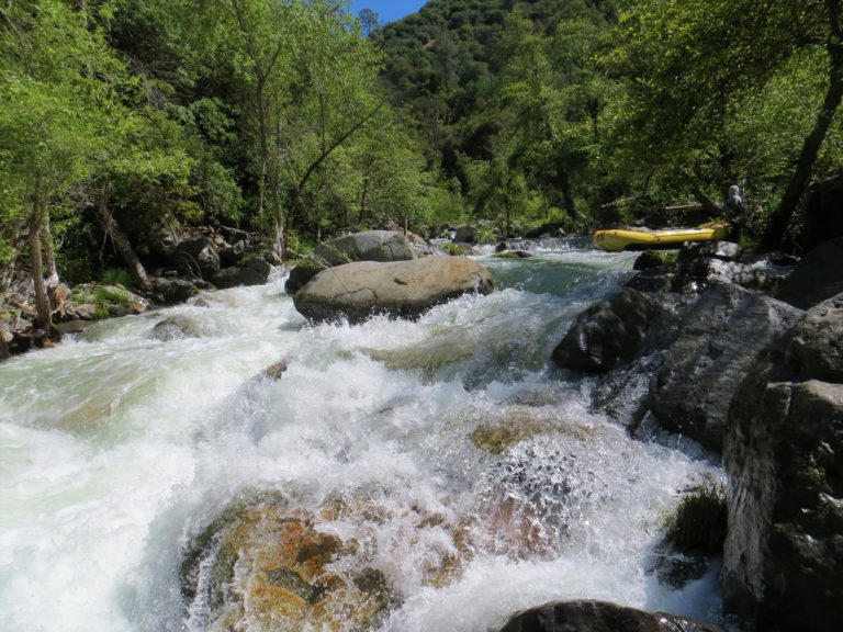 shows initial rapids of the North Fork Tuolumne River
