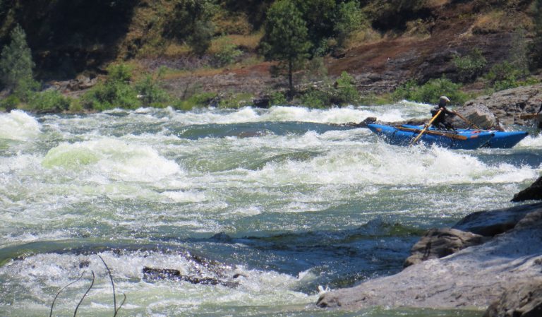 view of Hell's Kitchen on the Tuolumne River at highwater of 10,000 cfs