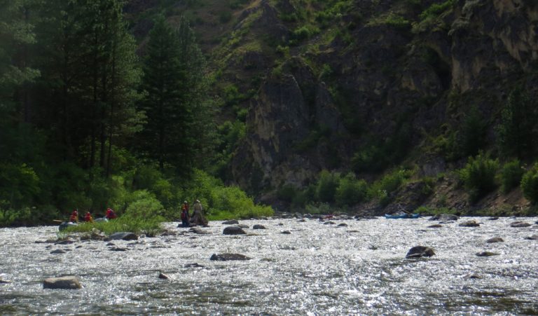 show rockiness of ping pong alley rapid on the Selway River