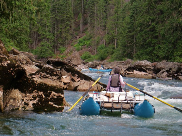 shows tight manuvering in Goat Creek Rapid on the Selway River