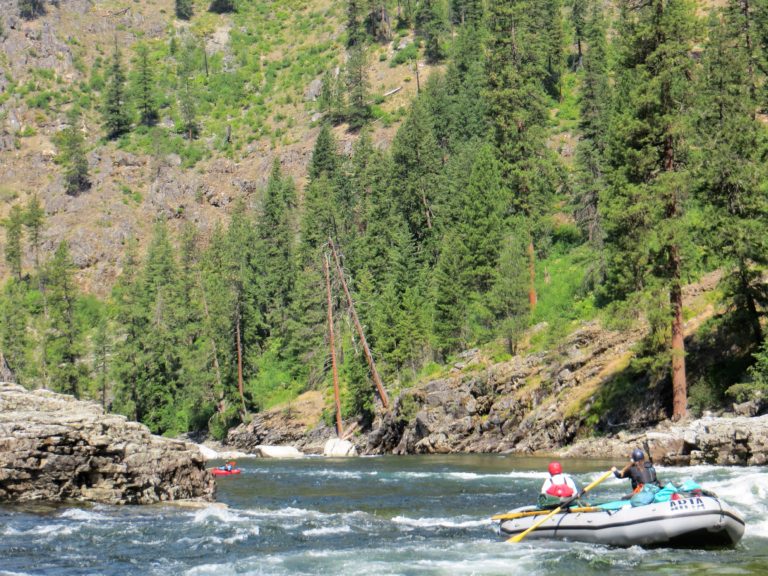 show entrance to Little Niagra Rapid on the Selway River