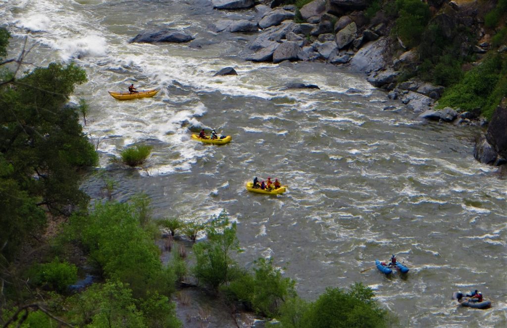 shows multiple outfitters on the tuolumne river