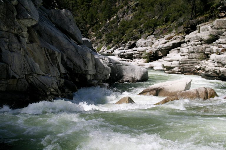 show Helicopter Rapid on the Middle Fork Feather River rafting and kayaking trip