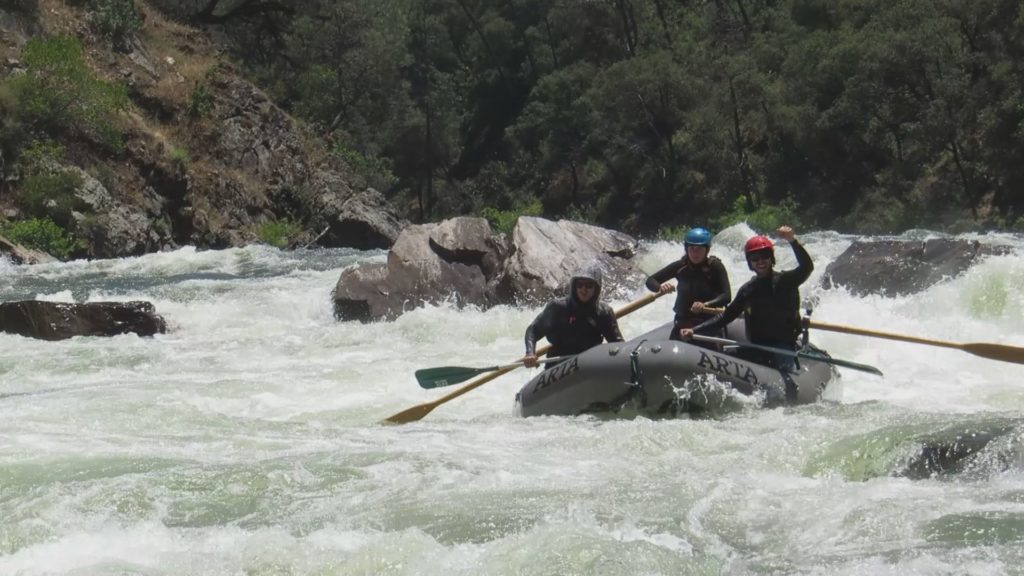 Greys Grindstone Rapid- Tuolumne River rafting near Yosemite