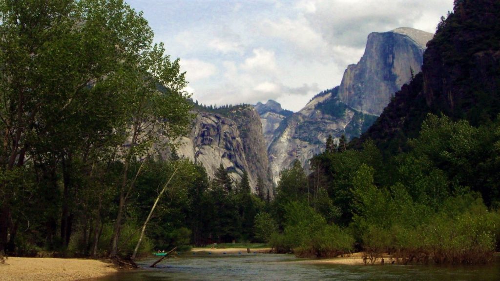 Yosemite rafting below Half Dome