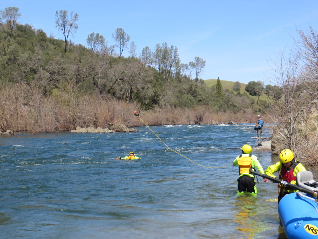 drysuits without leaks being used in waist deep water.